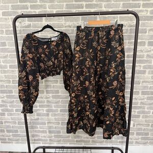 Charlie Holiday Floral Two-Piece Dress Set